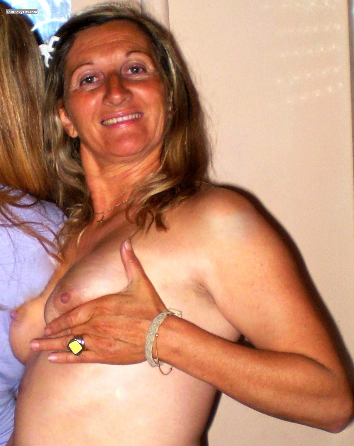 Tit Flash: Medium Tits - Topless Cristy from Argentina